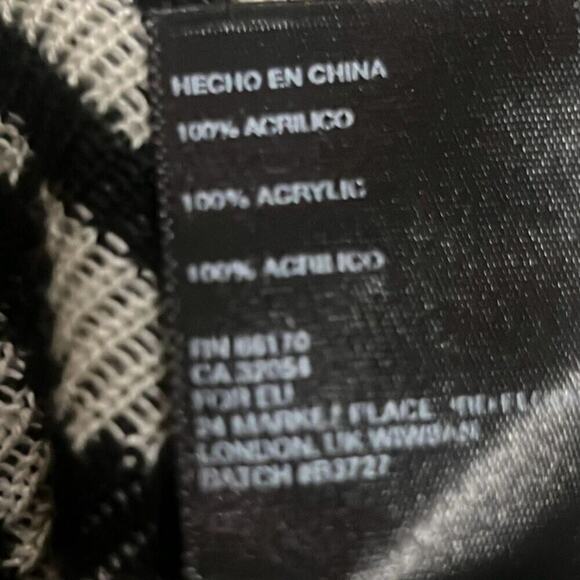 Staring At Stars Women Black White Southwest Draped Open Cardigan Sweater Medium - Picture 8 of 8